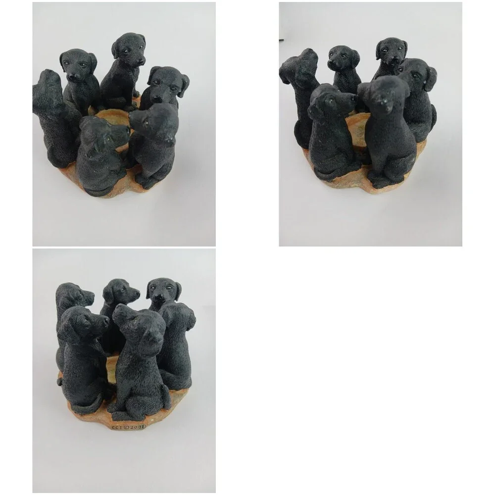 Black Lab Circle Votive Candle Holder Continental Creations #P608 S6328